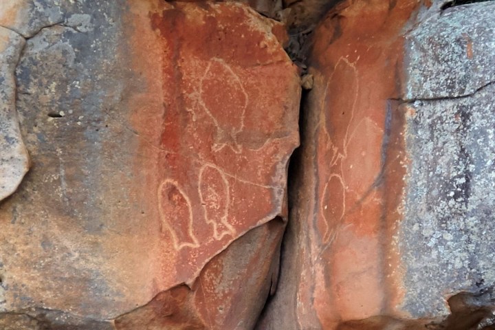 a close up of a rock wall