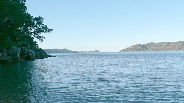 an island in the middle of a body of water